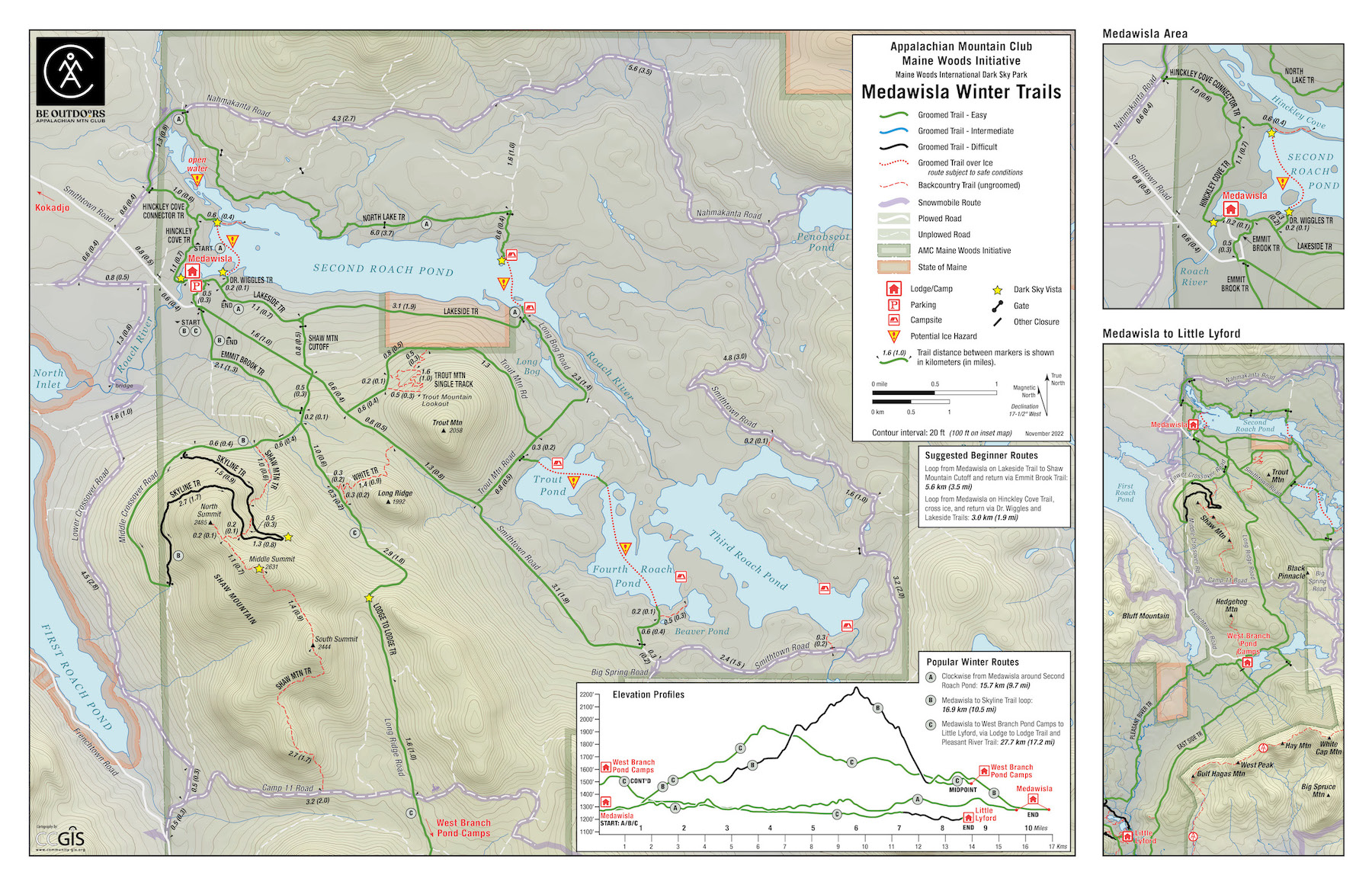 Medawisla Winter Trails Map